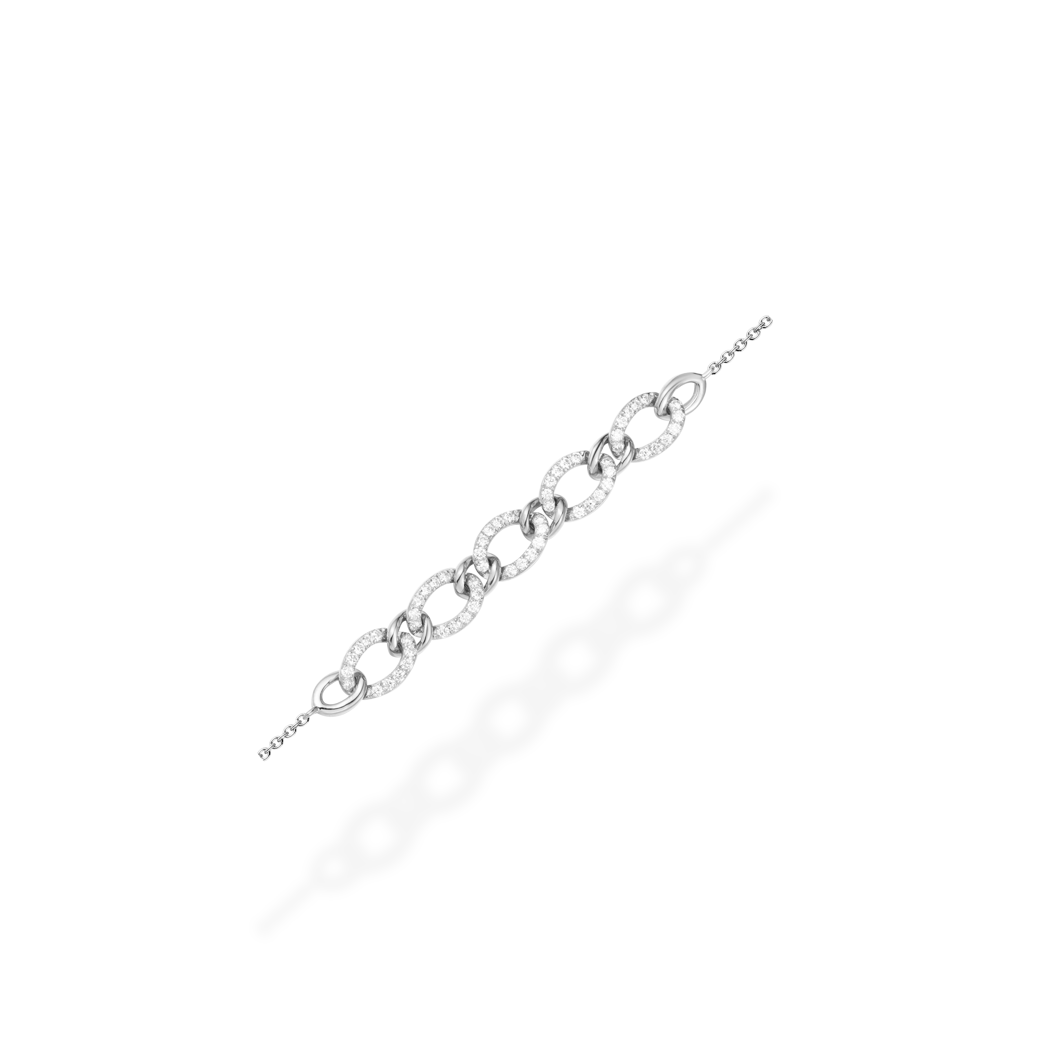 Cubain link line diamond bracelet